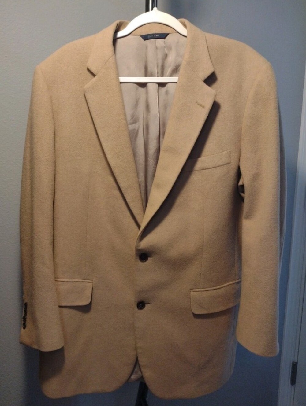 Brooks Brothers Camel Sport Coat Mens 42 Camel Hair Loro Piana Italian USA